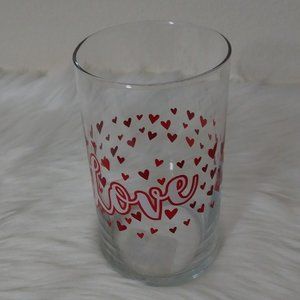 Glass Love Hearts Valentine's Day Vase